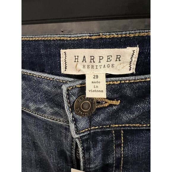 Harper Heritage High Rise Boot Cut Front Slit Jeans Sz 29 NWT Festival Western - Picture 1 of 6